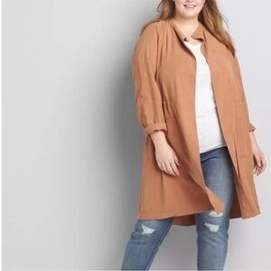 Lane Bryant tan jacket/duster